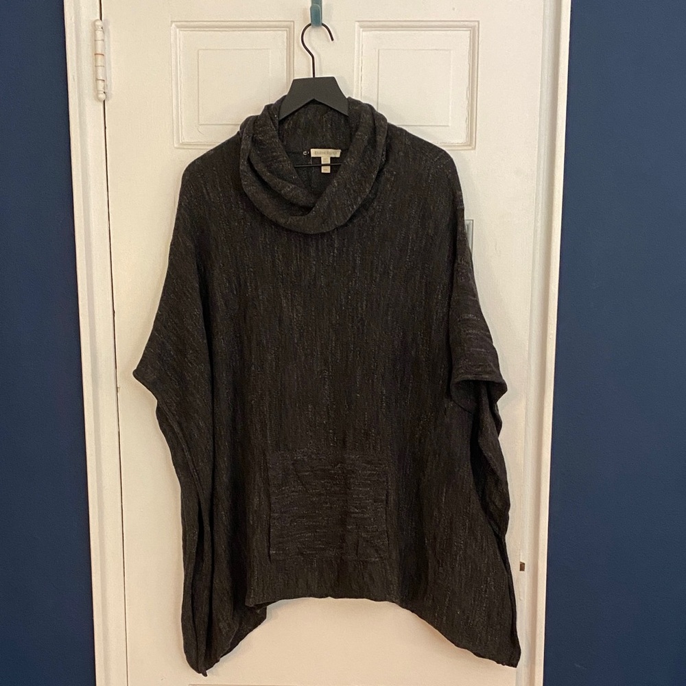 Eileen Fisher Dark Gray Cowl Neck Sweater